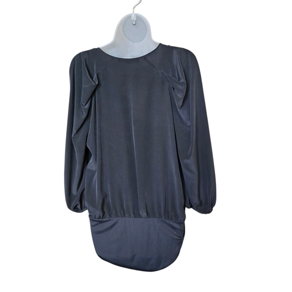 BCBGMaxAzria Charcoal Wrap Blouse - Picture 6 of 9